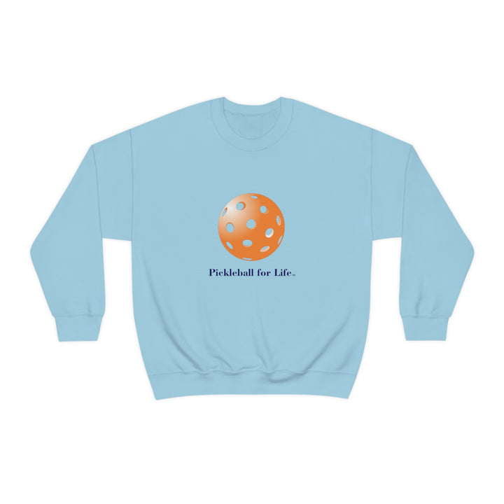 Pickleball for Life-Orange Unisex Crewneck Sweatshirt - Great Pickleball Stuff