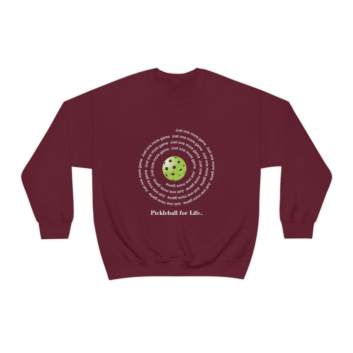 Just One More Game-Spiral Unisex Crewneck Sweatshirt - Great Pickleball Stuff