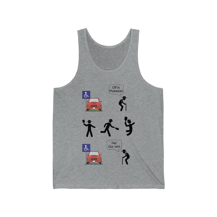 Got'em! (Old Man) Unisex Cotton Tank - Great Pickleball Stuff