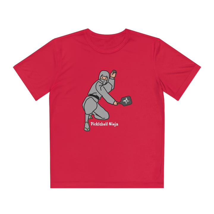 Pickleball Ninja-Male Youth Moisture-Wicking T-Shirt - Great Pickleball Stuff