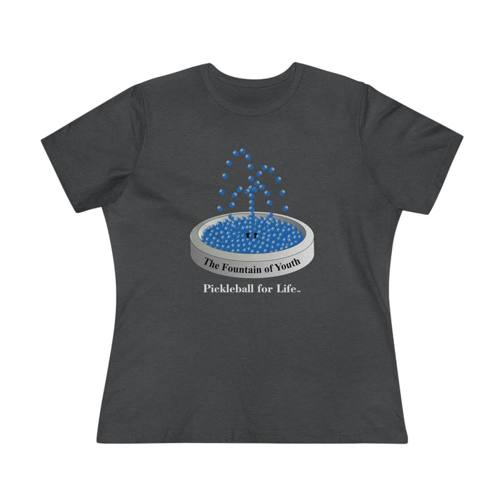 The Pickleball Fountain-Blue Women's Relaxed-Fit T-Shirt - Great Pickleball Stuff