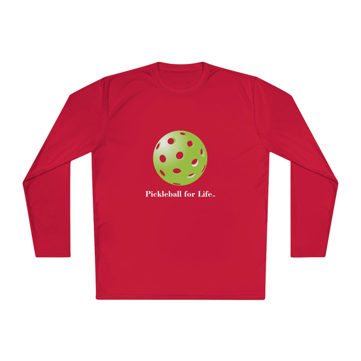 Pickleball for Life-Green Unisex Moisture-Wicking Long Sleeve Tee - Great Pickleball Stuff