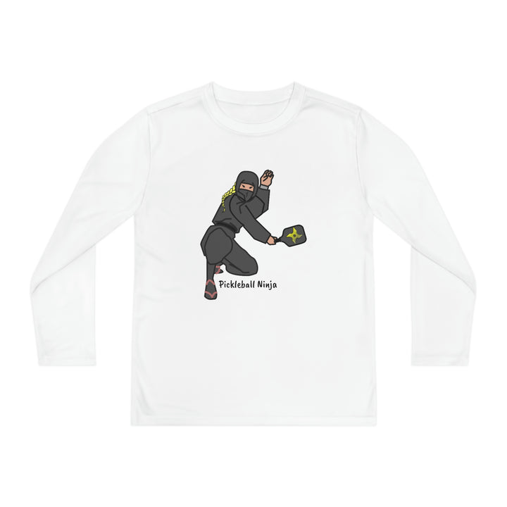 Pickleball Ninja-Female Youth Long Sleeve Moisture-Wicking T-Shirt - Great Pickleball Stuff