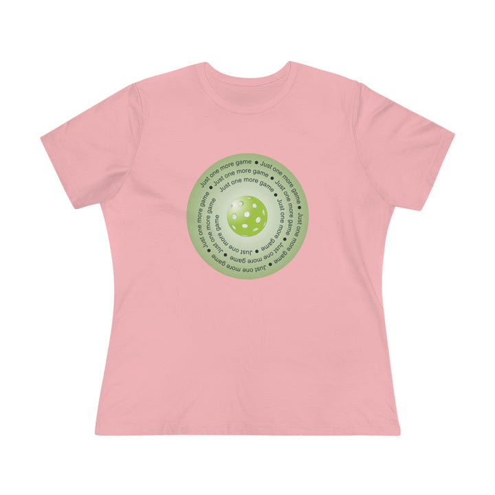 Just One More Game-Green Women's Relaxed-Fit T-shirt - Great Pickleball Stuff