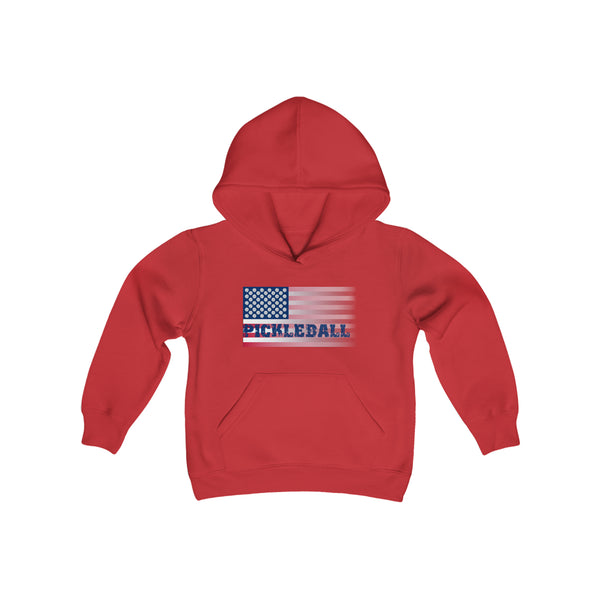 Pickleball Flag (Faded) Youth Hoodie - Great Pickleball Stuff