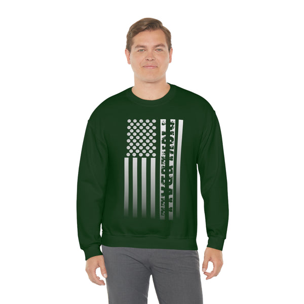 Pickleball Flag Transparent Vert-Faded Unisex Crewneck Sweatshirt