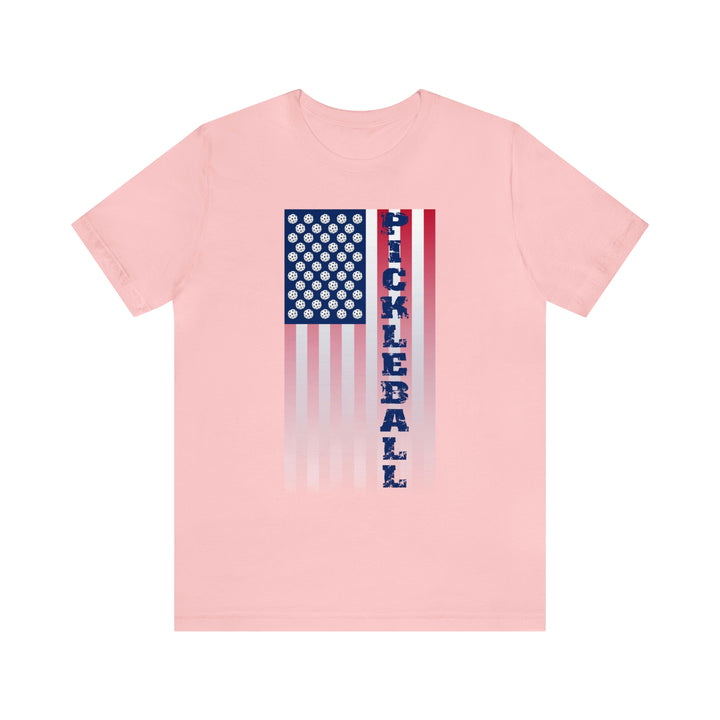 Pickleball Flag Vertical-2 (Faded) Unisex T-Shirt - Great Pickleball Stuff