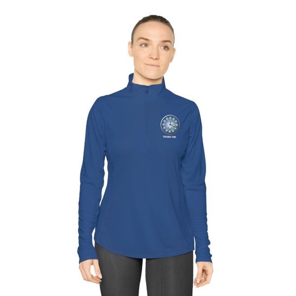 Pickleball Time Women's Moisture-Wicking Quarter-Zip Pullover - Great Pickleball Stuff