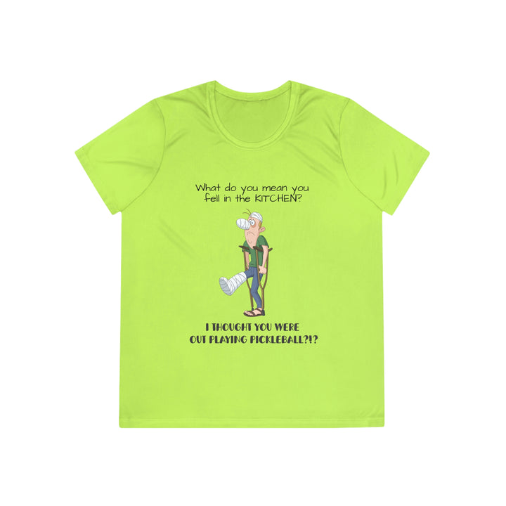 I Thought You Were Out Playing Pickleball? Women's Moisture-Wicking T-Shirt - Great Pickleball Stuff