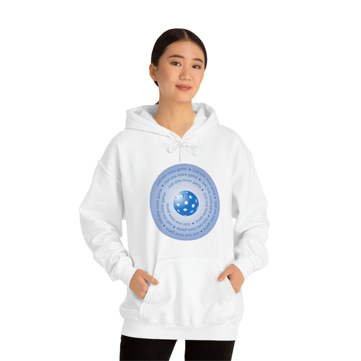 Just One More Game-Blue Unisex Hoodie - Great Pickleball Stuff