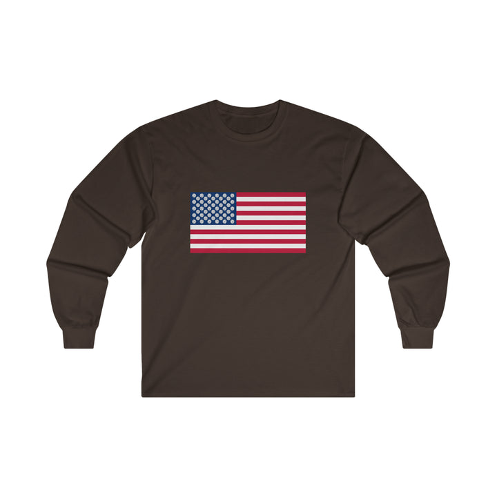 Pickleball Stars Flag Ultra Cotton Long Sleeve Tee - Great Pickleball Stuff