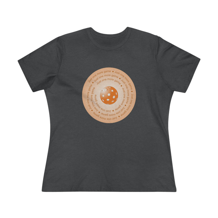 Just One More Game-Orange Women's Relaxed-Fit T-shirt - Great Pickleball Stuff