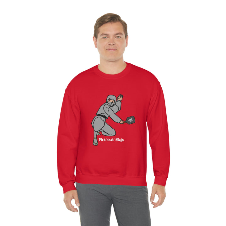 Pickleball Ninja-Male Unisex Crewneck Sweatshirt - Great Pickleball Stuff