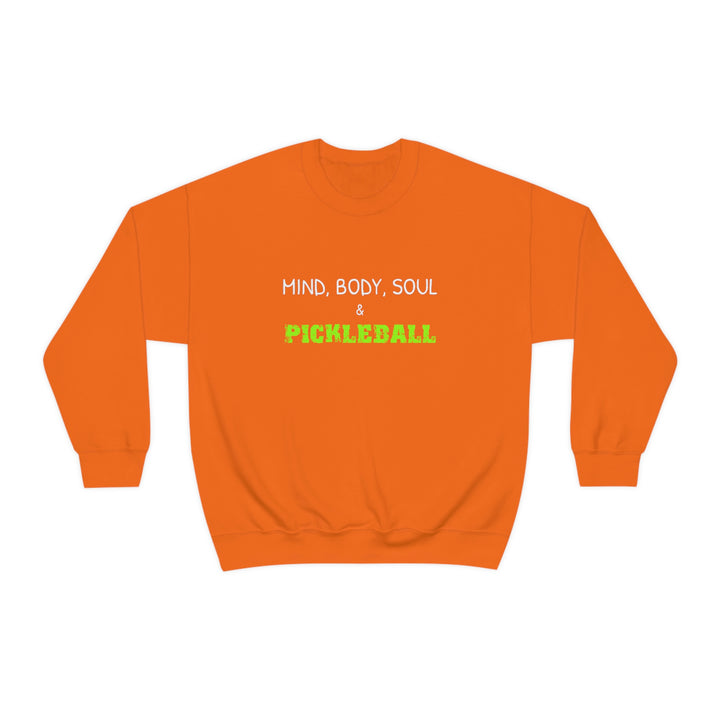 Mind, Body, Soul & Pickleball Unisex Crewneck Sweatshirt - Great Pickleball Stuff