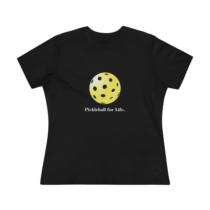 Pickleball for Life-Yellow Women's Relaxed-Fit T-shirt - Great Pickleball Stuff