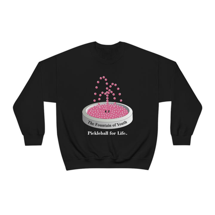 The Pickleball Fountain-Pink  Unisex Crewneck Sweatshirt - Great Pickleball Stuff