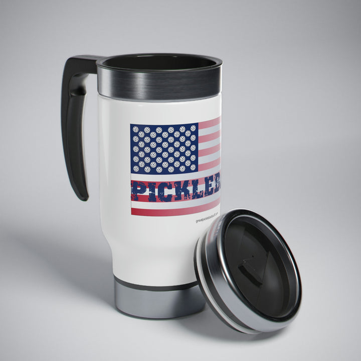 Pickleball Flag (Faded) Travel Mug-Great Pickleball Stuff