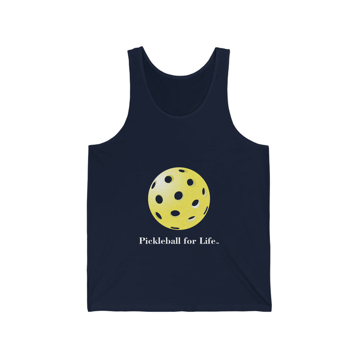 Pickleball for Life-Yellow Unisex Cotton Tank - Great Pickleball Stuff