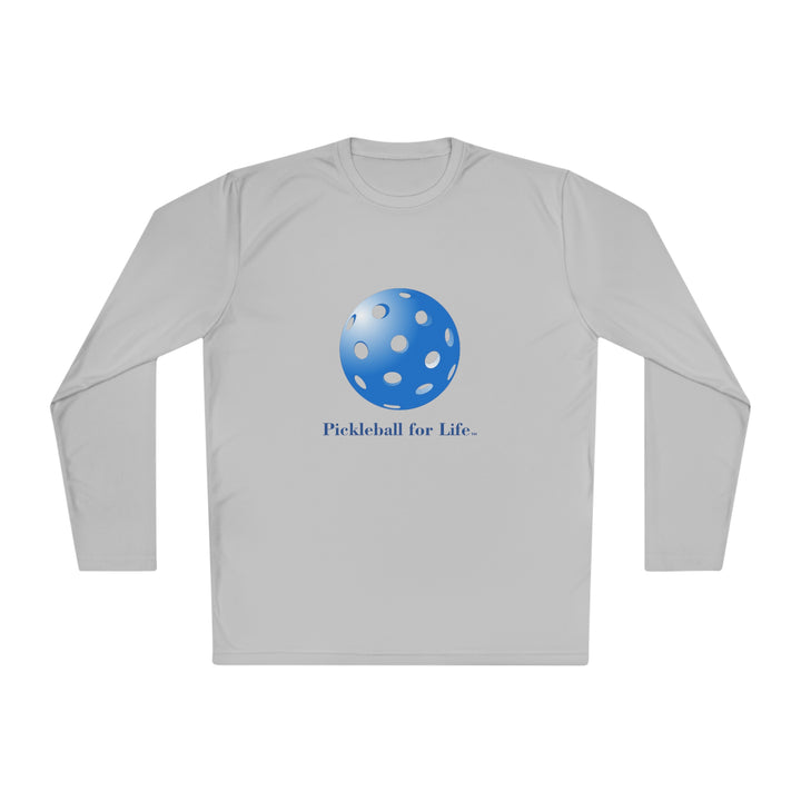 Pickleball for Life-Blue Unisex Moisture-Wicking Long Sleeve Tee - Great Pickleball Stuff