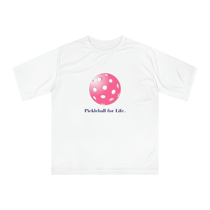 Pickleball for Life-Pink Unisex Moisture-Wicking T-Shirt - Great Pickleball Stuff