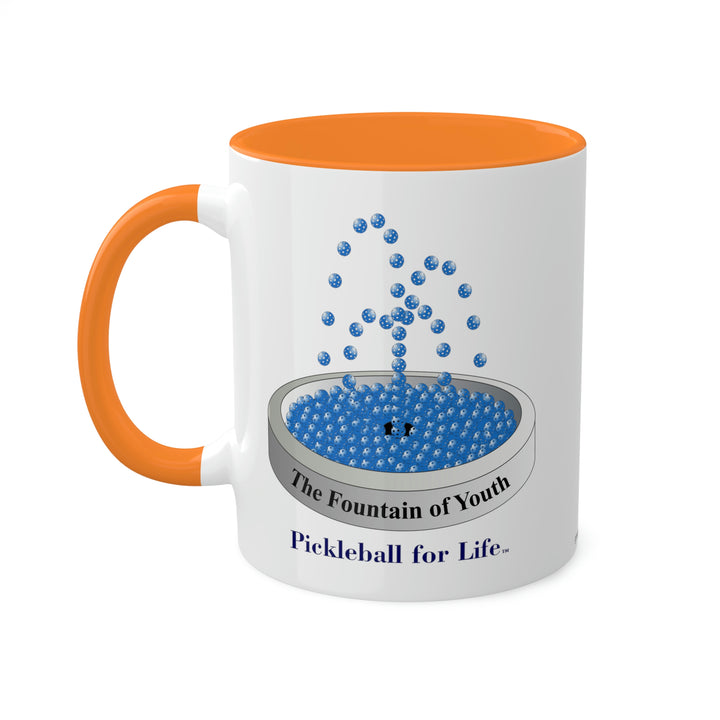 The Pickleball Fountain-Blue Coffee Mug-Great Pickleball Stuff