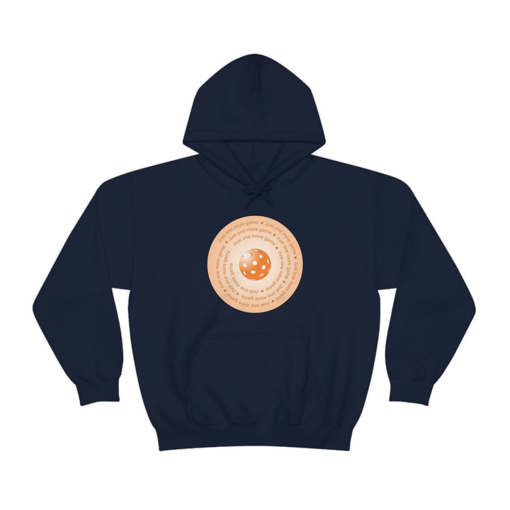 Just One More Game-Orange Unisex Hoodie - Great Pickleball Stuff