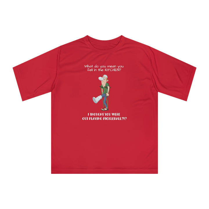 I Thought You Were Out Playing Pickleball? Unisex Moisture-Wicking T-Shirt - Great Pickleball Stuff