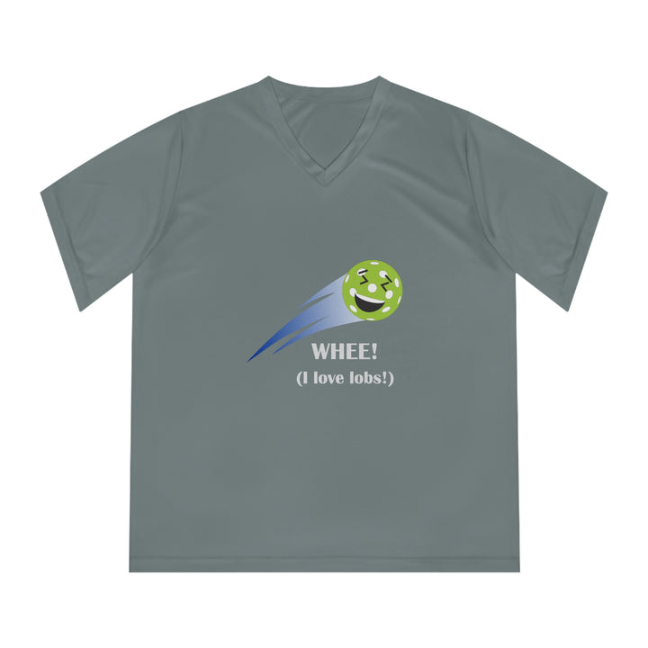 I Love Lobs! Women's Moisture-Wicking V-Neck T-Shirt - Great Pickleball Stuff