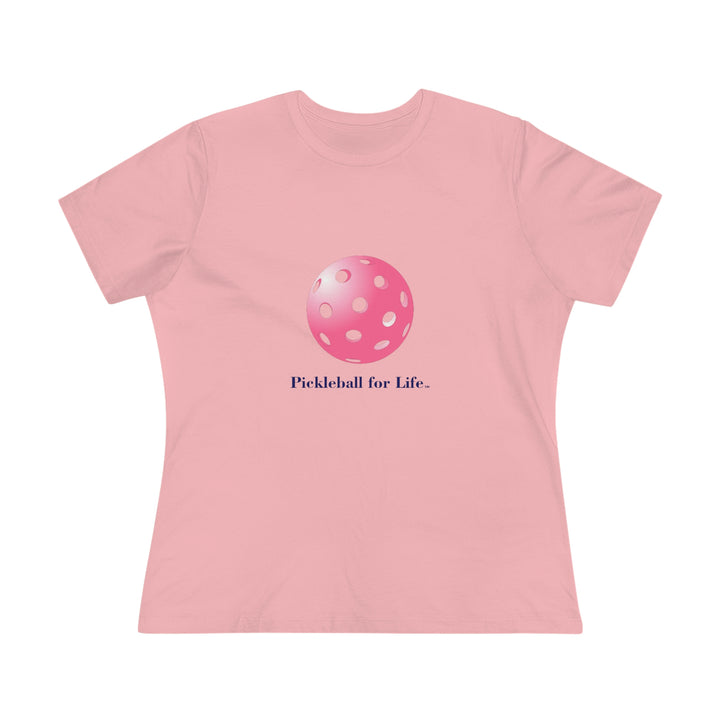 Pickleball for Life-Pink Women's Relaxed-Fit T-shirt - Great Pickleball Stuff