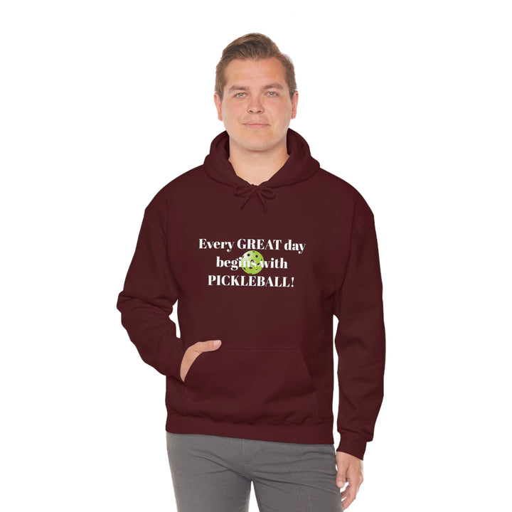 Every Great Day Begins with Pickleball! Unisex Hoodie - Great Pickleball Stuff