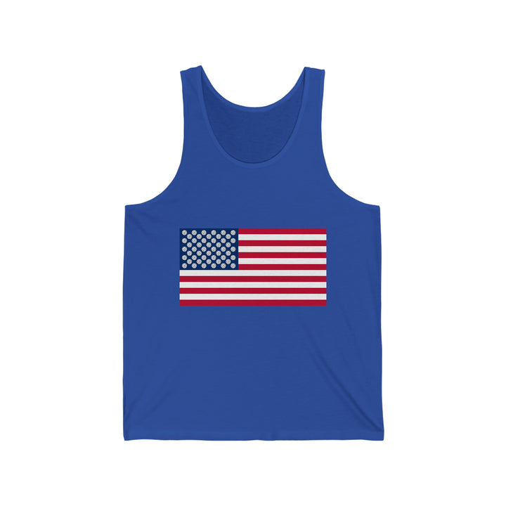 Pickleball Stars Flag Unisex Cotton Tank - Great Pickleball Stuff