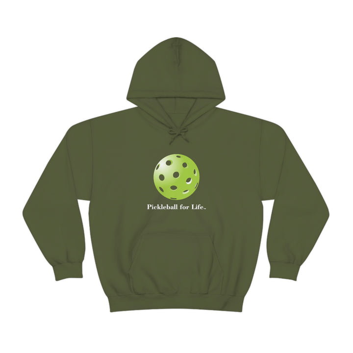 Pickleball for Life-Green Unisex Hoodie - Great Pickleball Stuff