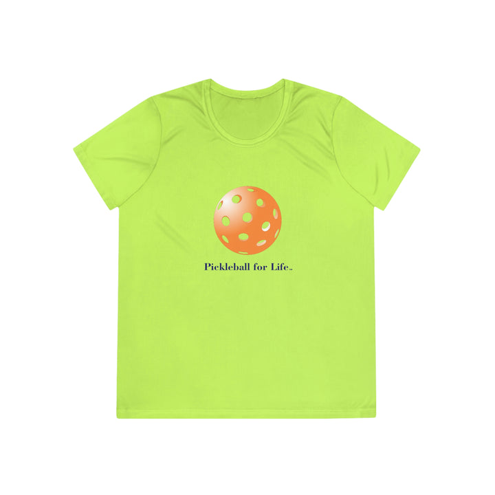 Pickleball for Life-Orange Women's Moisture-Wicking T-Shirt - Great Pickleball Stuff