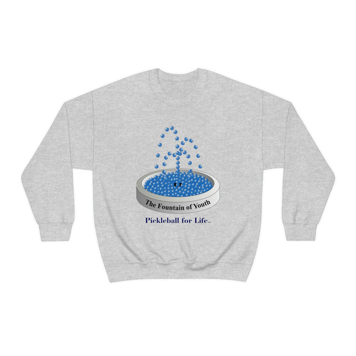 The Pickleball Fountain-Blue Unisex Crewneck Sweatshirt - Great Pickleball Stuff