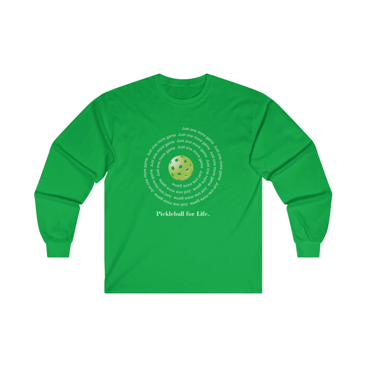 Just One More Game-Spiral Ultra Cotton Long Sleeve Tee - Great Pickleball Stuff