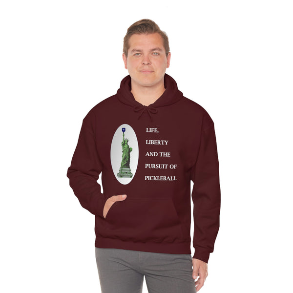 Life, Liberty & the Pursuit of Pickleball Unisex Hoodie - Great Pickleball Stuff