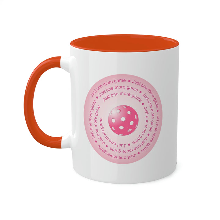 Just One More Game-Pink Coffee Mug - Great Pickleball Stuff