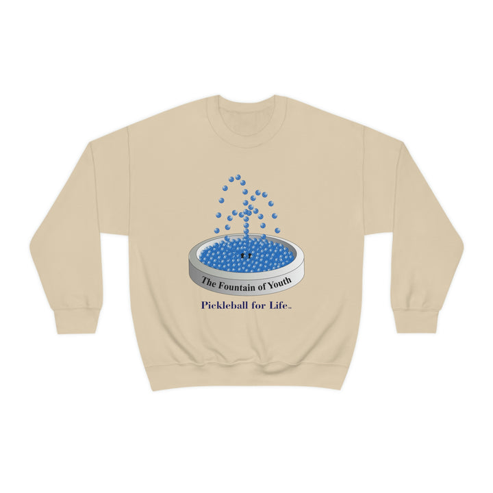 The Pickleball Fountain-Blue Unisex Crewneck Sweatshirt - Great Pickleball Stuff