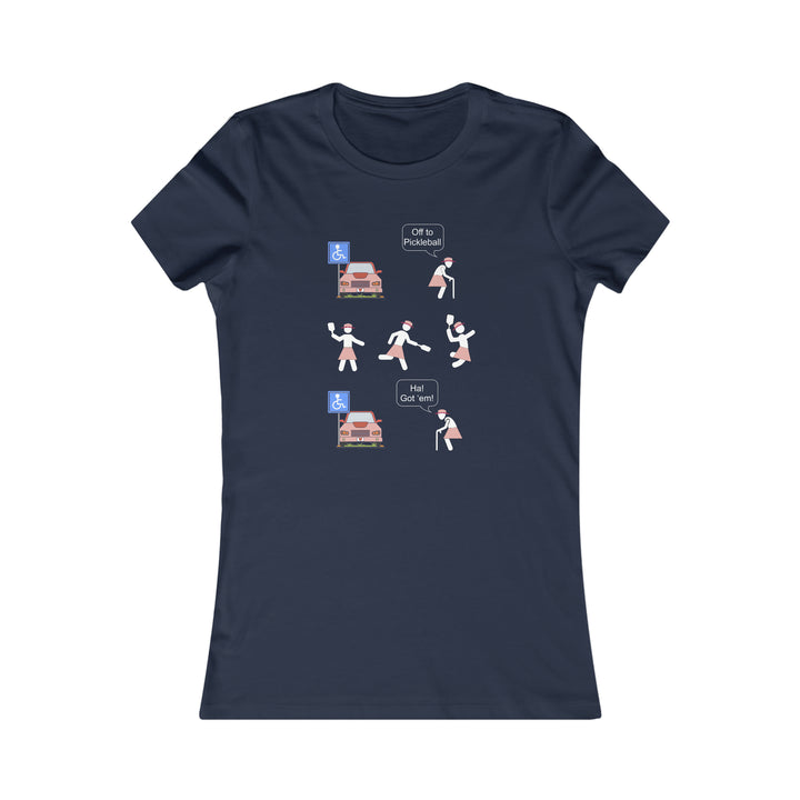 Got'em! (Old Woman) Women's Slim-Fit Premium Cotton T-Shirt - Great Pickleball Stuff