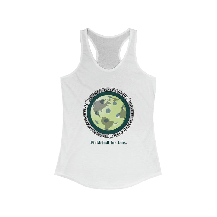 Eat Sleep Play Pickleball Women's Racerback Tank - Great Pickleball Stuff