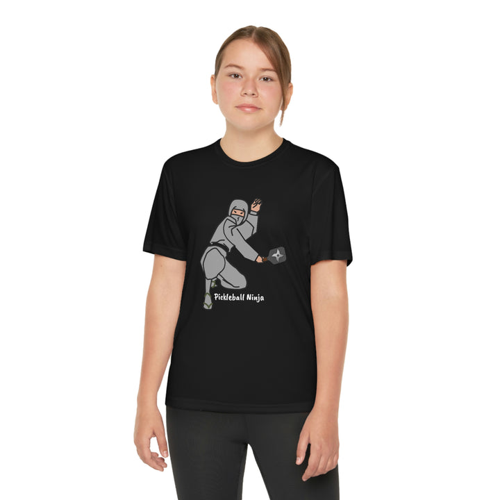 Pickleball Ninja-Male Youth Moisture-Wicking T-Shirt - Great Pickleball Stuff