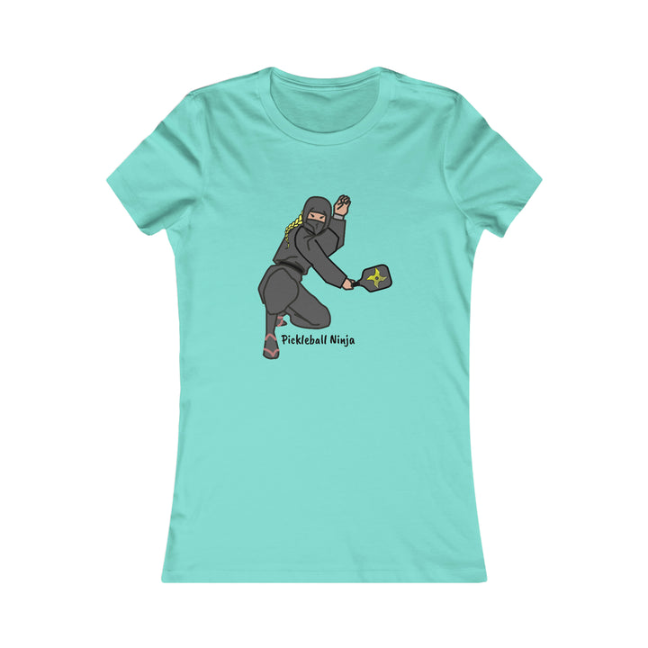 Pickleball Ninja-Female Women's Slim-Fit Premium Cotton T-Shirt - Great Pickleball Stuff