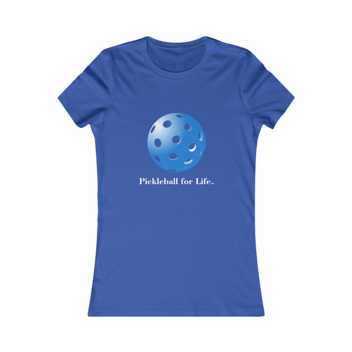 Pickleball for Life-Blue Women's Slim-Fit T-Shirt - Great Pickleball Stuff