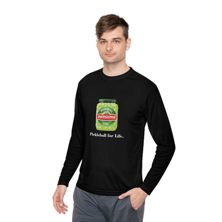 Awesome Pickles Unisex Moisture-Wicking Long Sleeve Tee - Great Pickleball Stuff