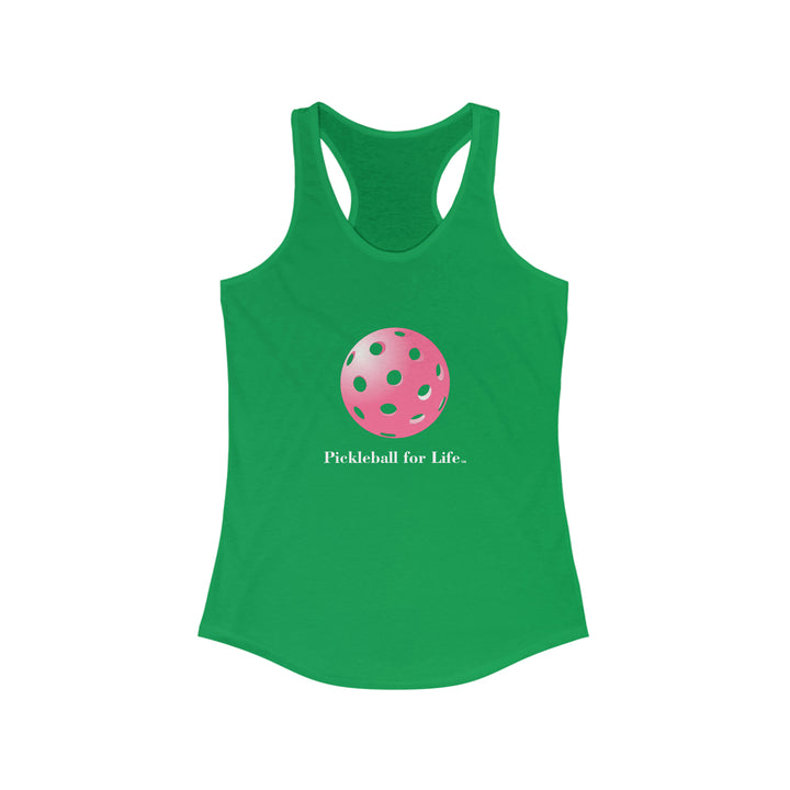 Pickleball for Life-Pink Women's Racerback Tank - Great Pickleball Stuff