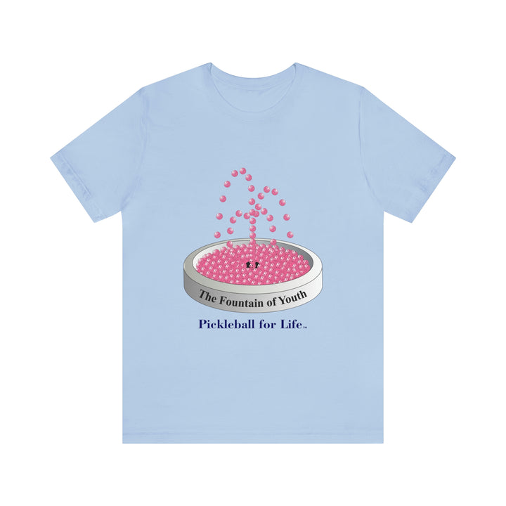 The Pickleball Fountain-Pink Unisex T-Shirt - Great Pickleball Stuff