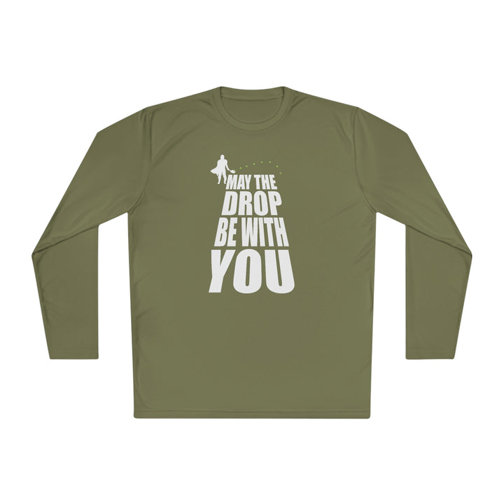 May the Drop Be With You Unisex Moisture-Wicking Long Sleeve Tee - Great Pickleball Stuff