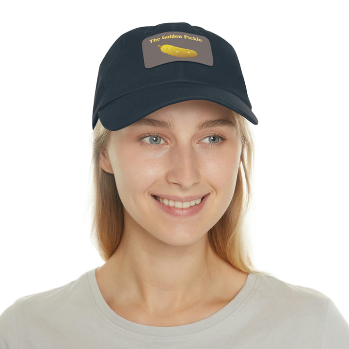 The Golden Pickle Pickleball Cap with Leather Patch - Great Pickleball Stuff