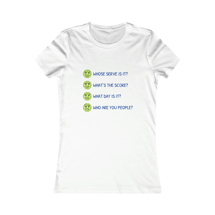 Who Are You People? Women's Slim-Fit Premium Cotton T-Shirt - Great Pickleball Stuff