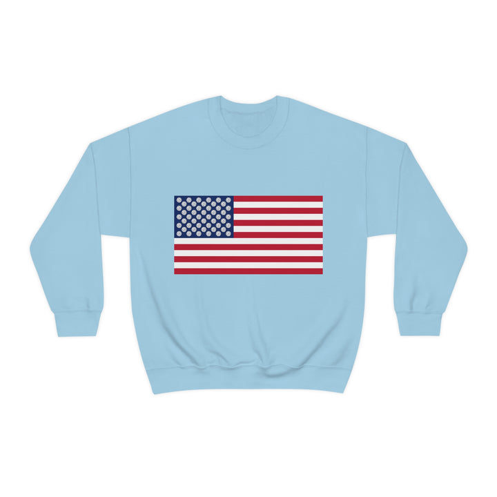 Pickleball Stars Flag Unisex Crewneck Sweatshirt - Great Pickleball Stuff